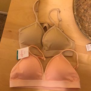 Padded training bras